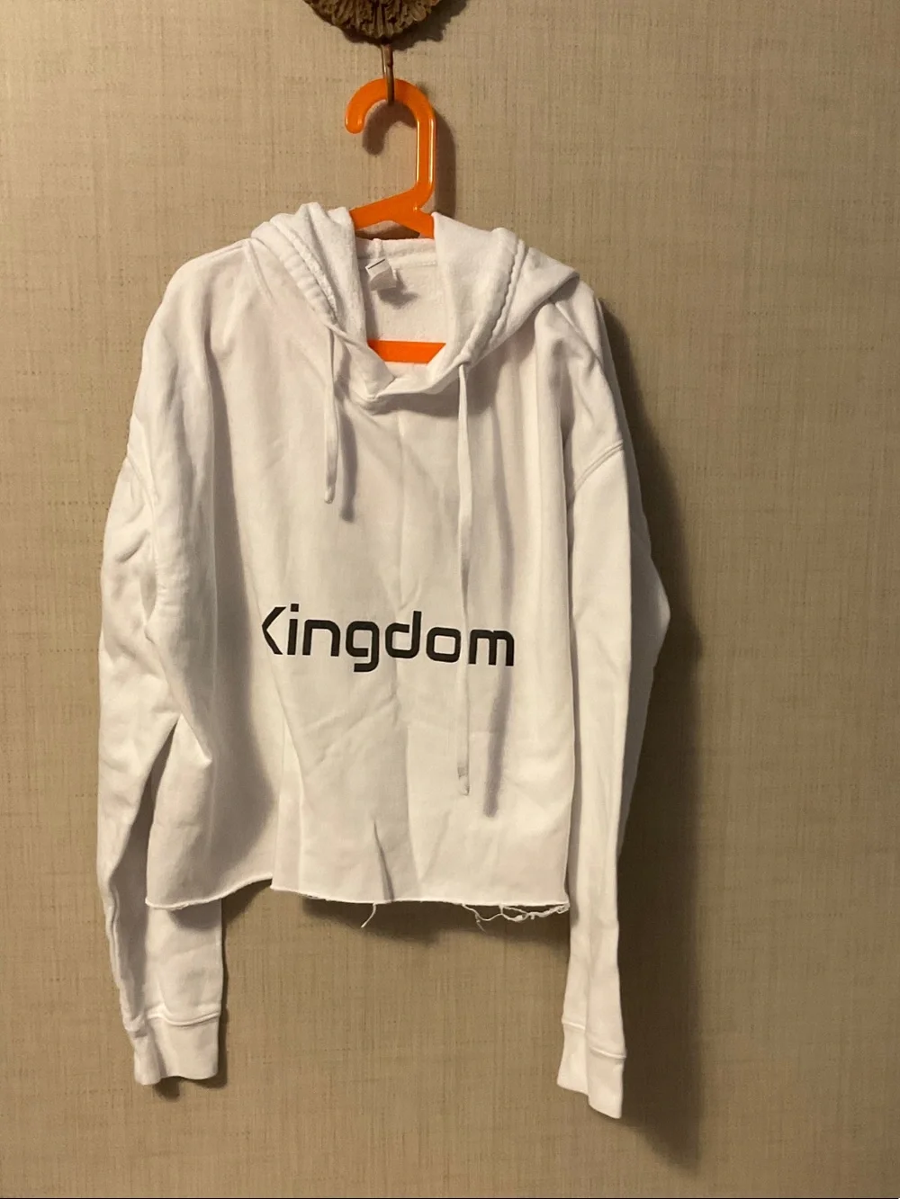 White Girls' Cropped Hoodie